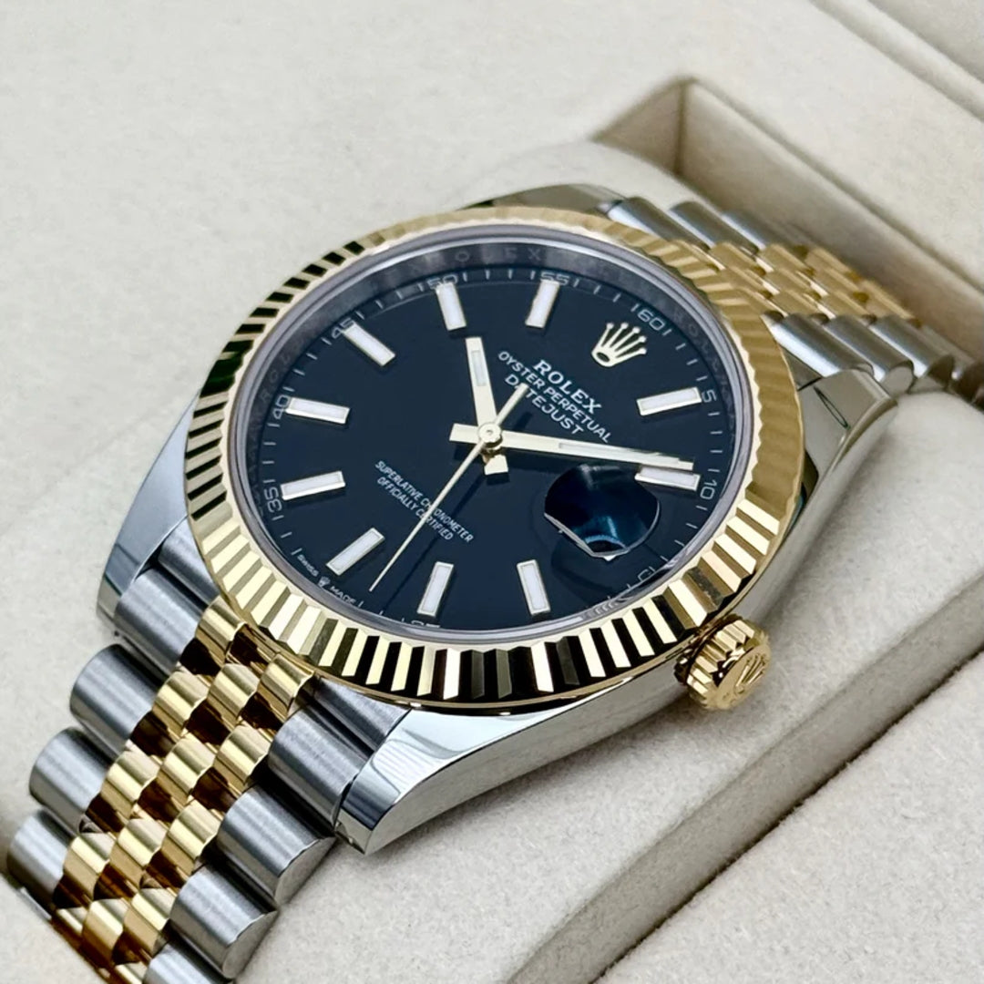 Datejust 41 mm Jubilee Acciaio/oro Quad. Nero