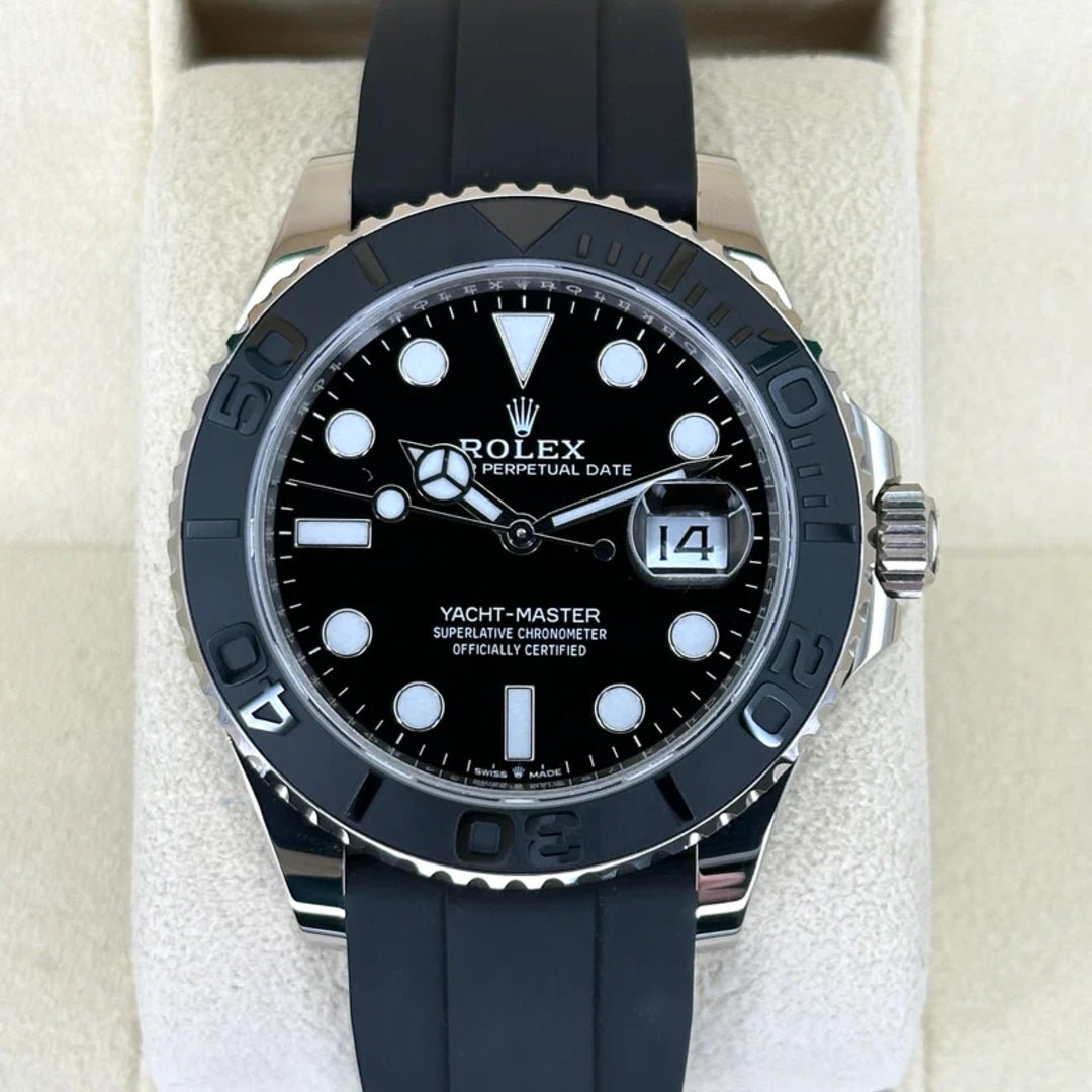 Yatch-master 42 mm Gomma Oro Bianco