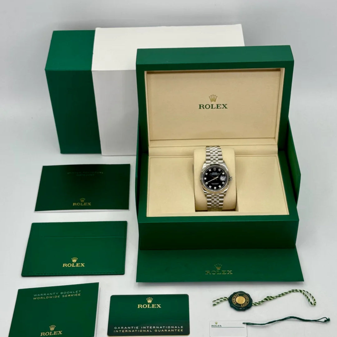 DateJust 36 mm Nero Jubilee Diamanti