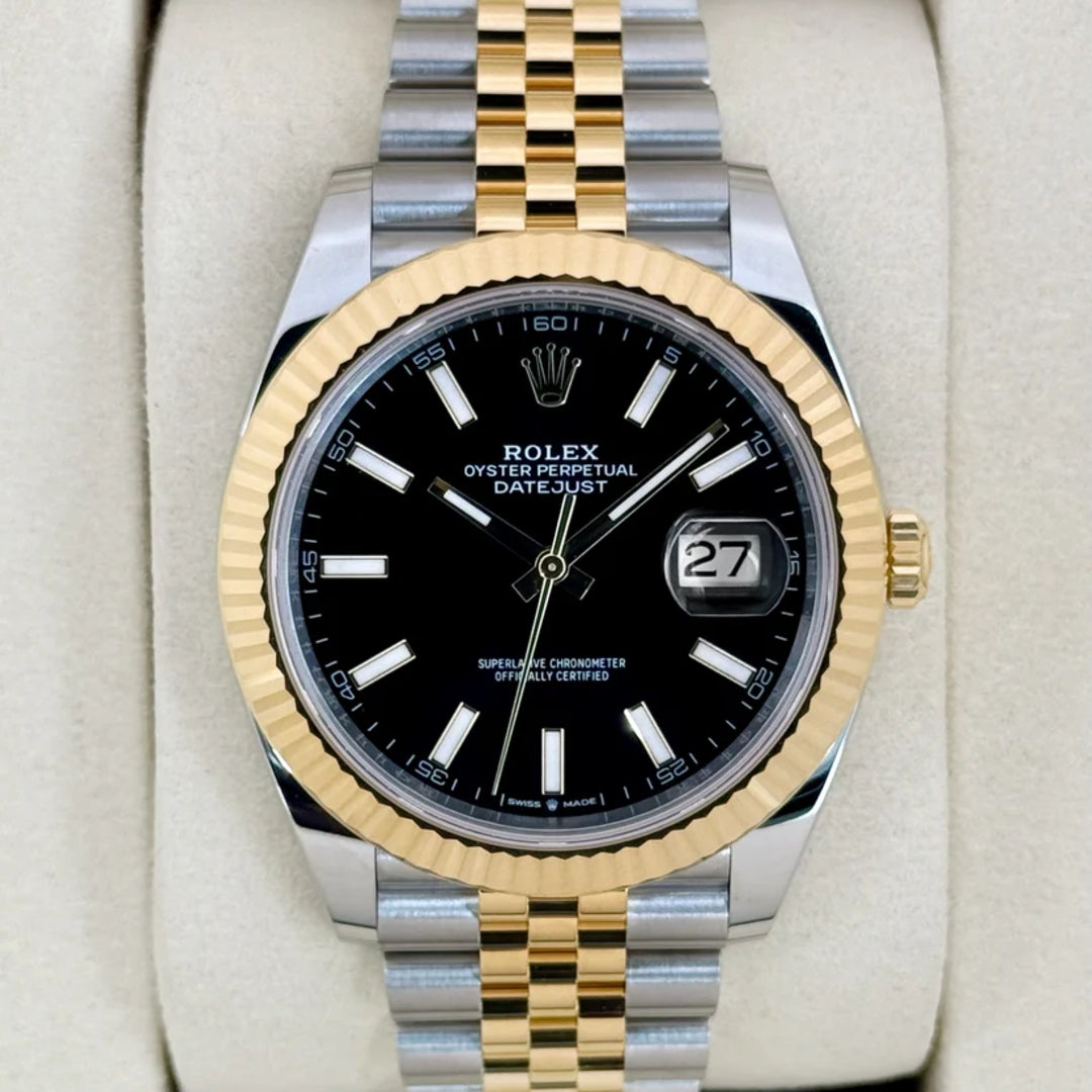Datejust 41 mm Jubilee Acciaio/oro Quad. Nero