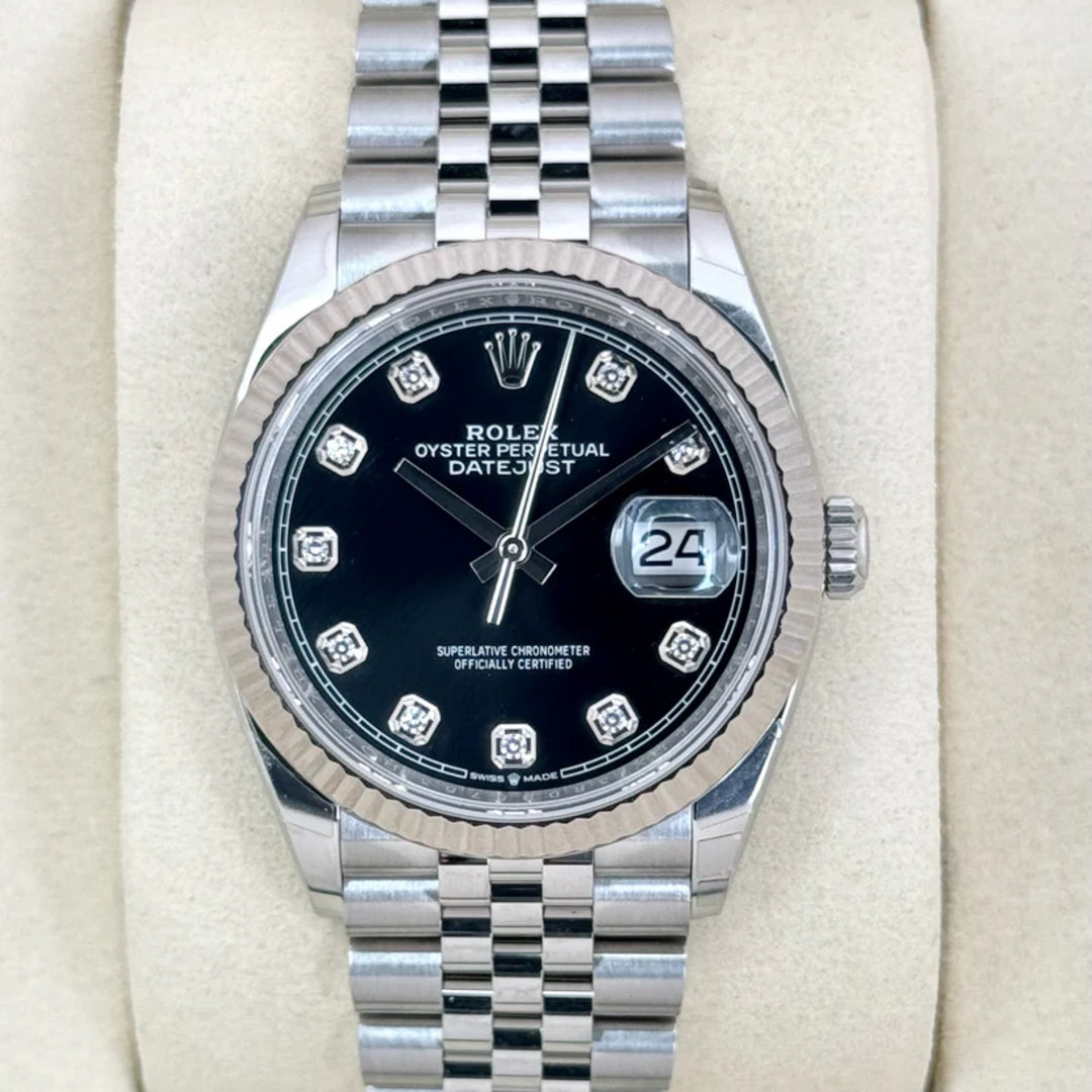 DateJust 36 mm Nero Jubilee Diamanti