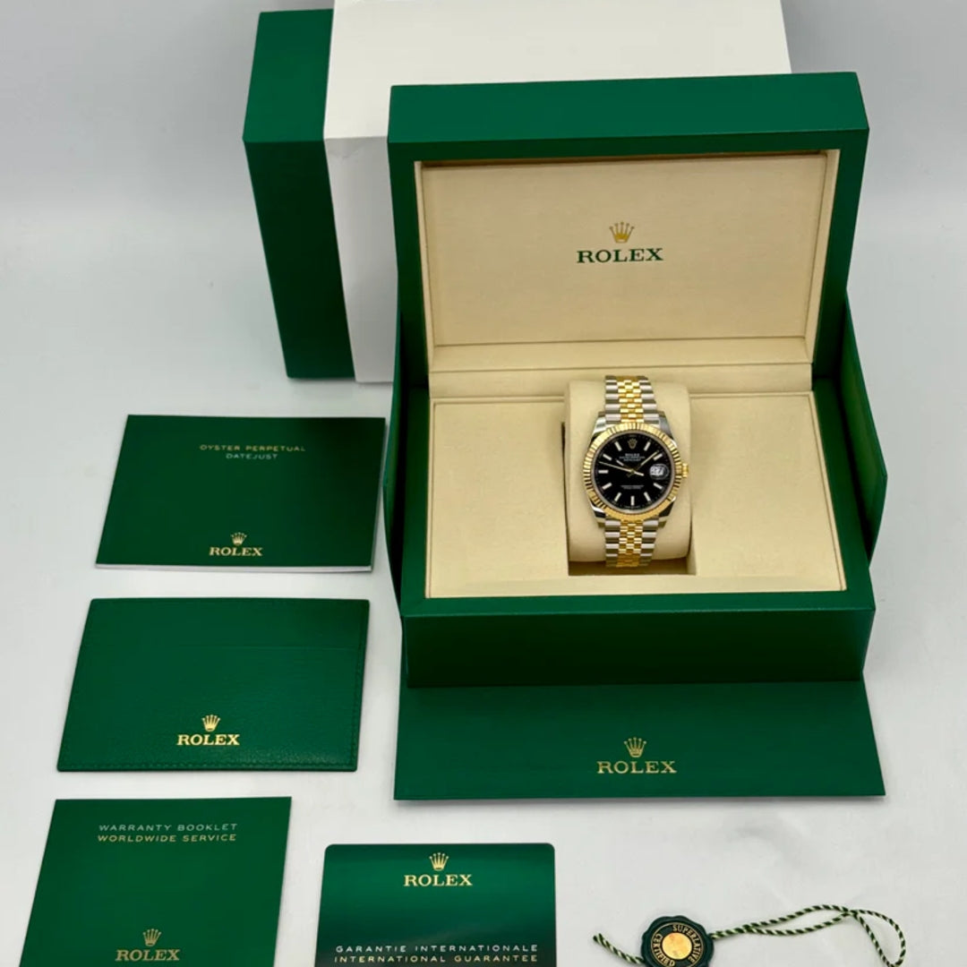 Datejust 41 mm Jubilee Acciaio/oro Quad. Nero