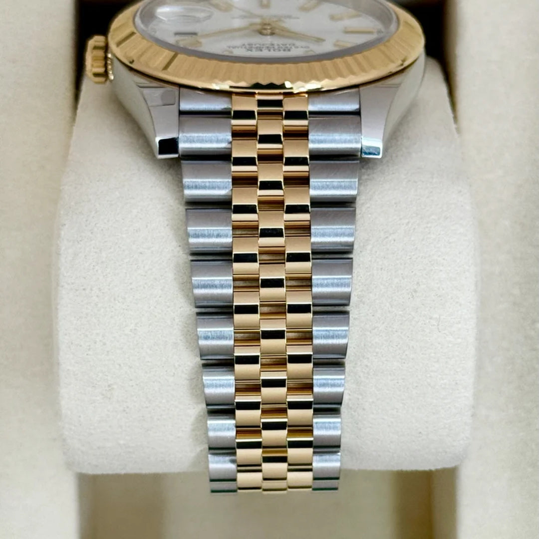 DateJust 41 mm Jubilee Acciaio/oro Quad. Bianco
