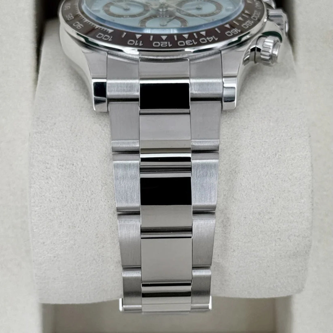 Daytona 40mm Ghiera Ceramica Quad. Azzurru