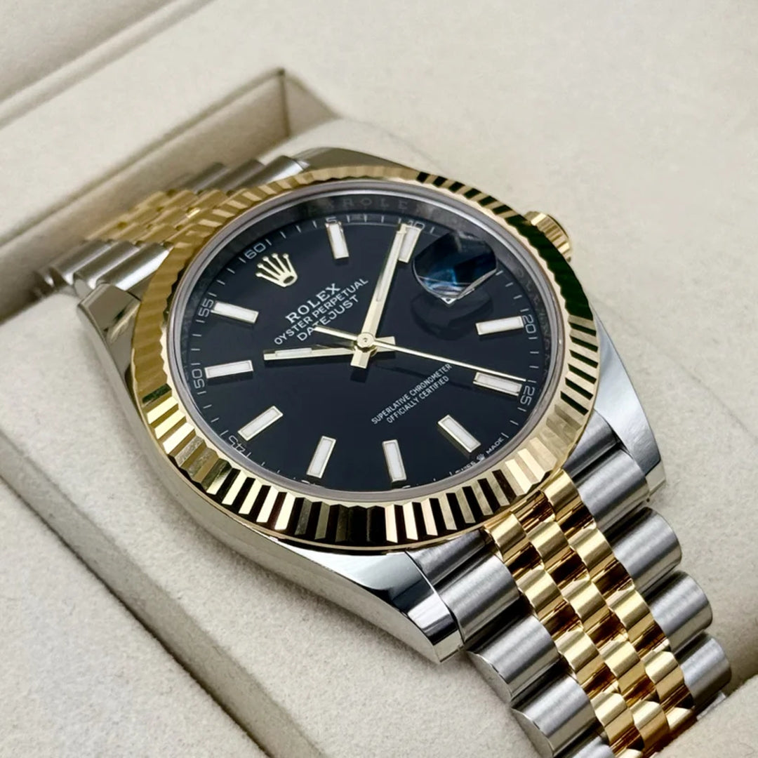 Datejust 41 mm Jubilee Acciaio/oro Quad. Nero