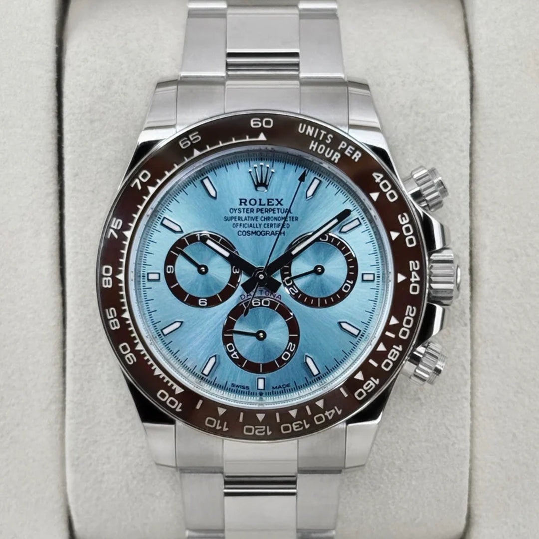 Daytona 40mm Ghiera Ceramica Quad. Azzurru