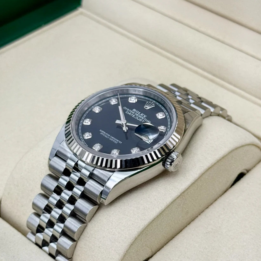 DateJust 36 mm Nero Jubilee Diamanti