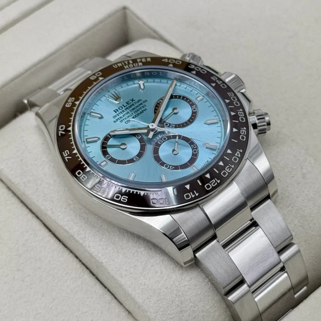 Daytona 40mm Ghiera Ceramica Quad. Azzurru