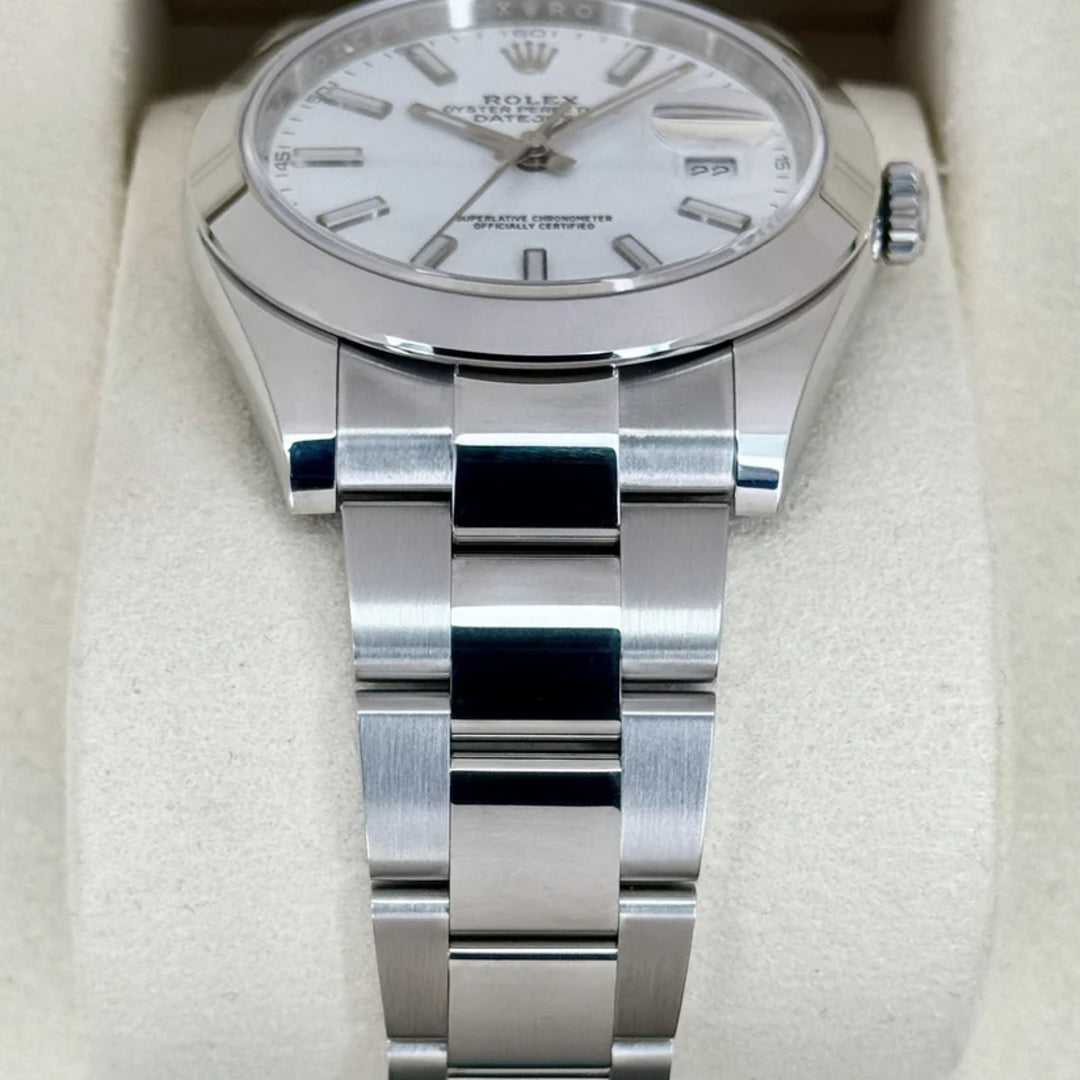 Datejust 41 Bianco Oyster Ghiera Liscia