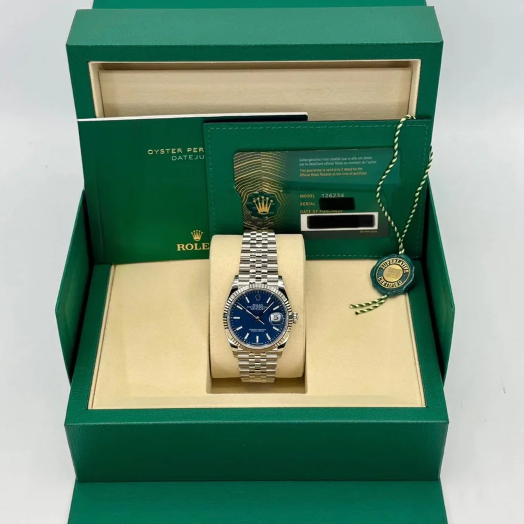 DateJust 36 mm Blu Jubilee