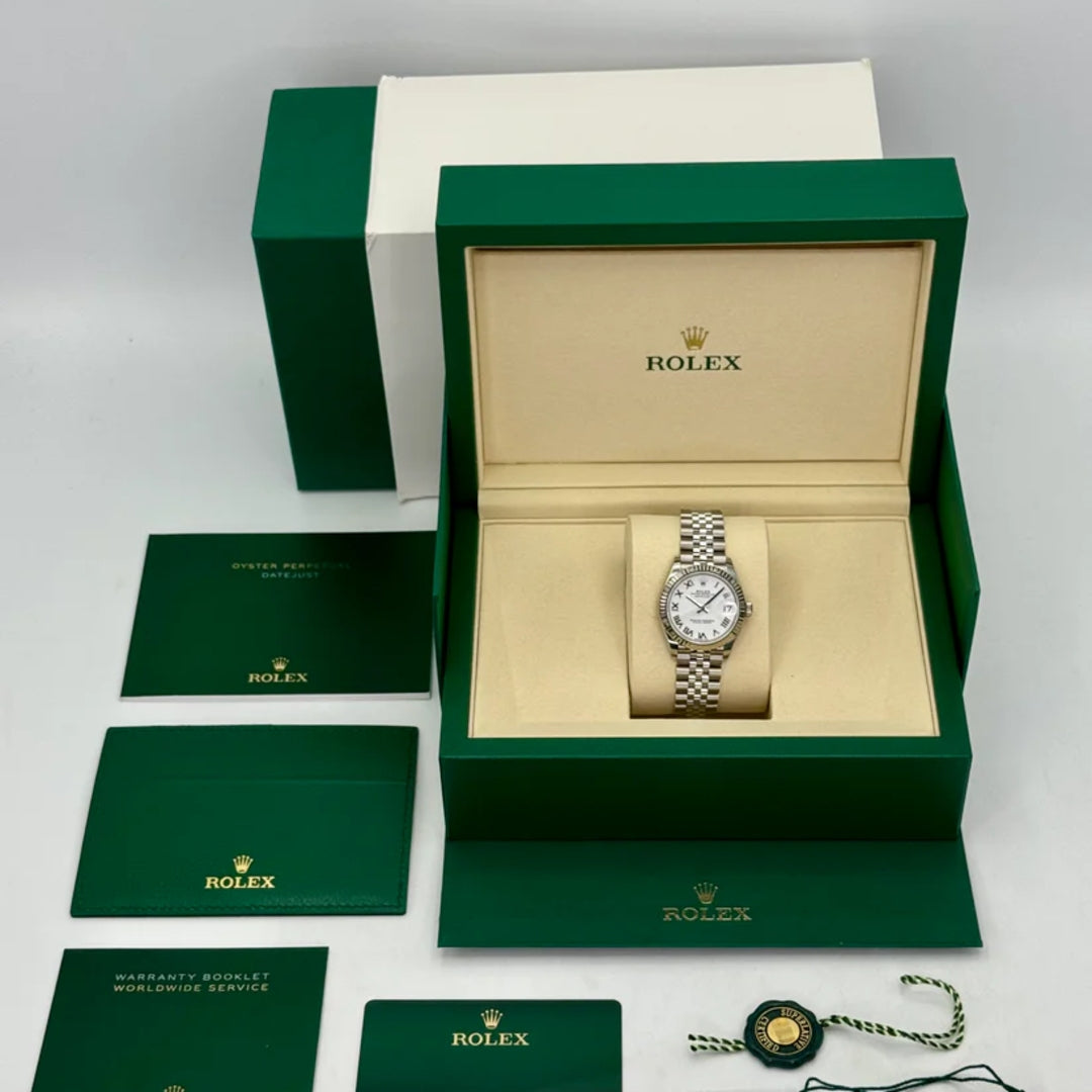 Datejust 31 mm lady jubilee bianco