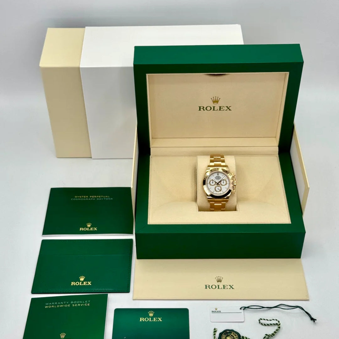 Daytona 40mm Oro giallo Quad Bianco