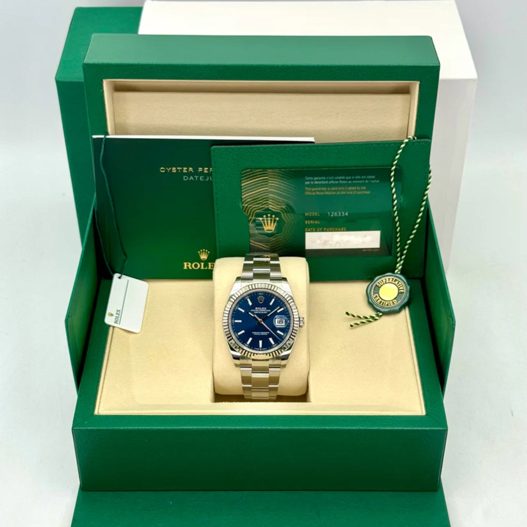 Datejust 41 mm Blu Oyster