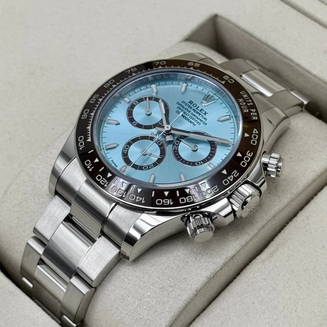 Daytona 40mm Ghiera Ceramica Quad. Azzurru