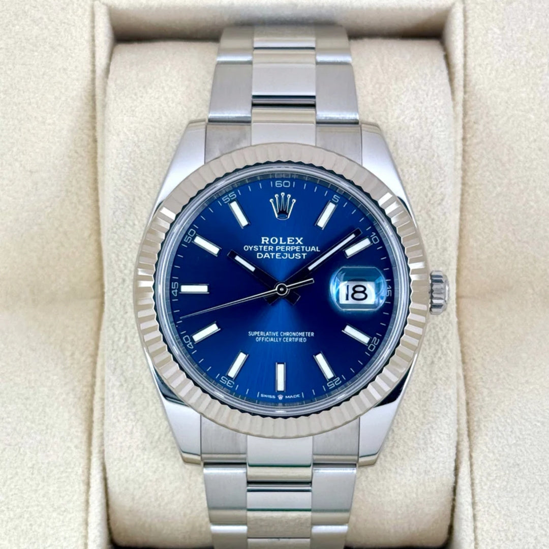 Datejust 41 mm Blu Oyster