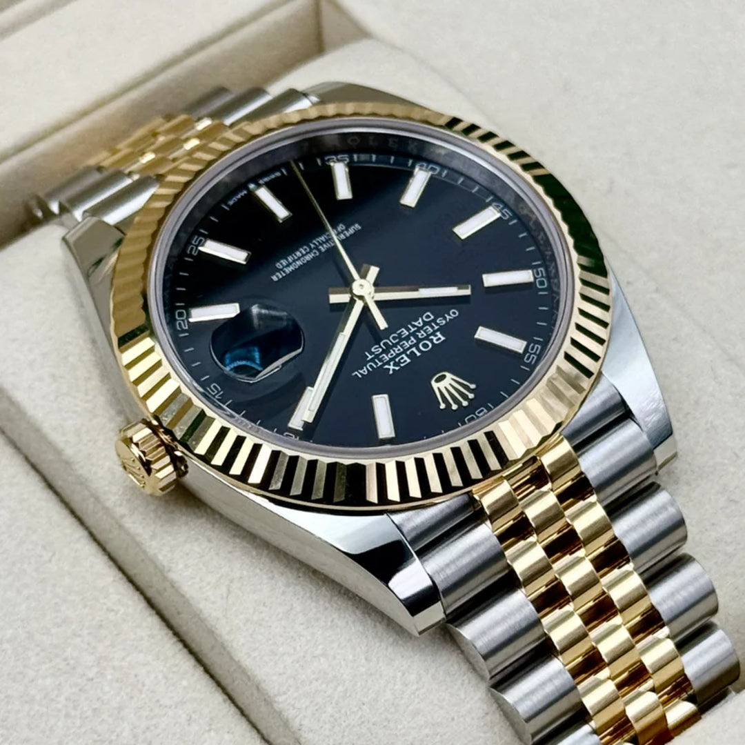 Datejust 41 mm Jubilee Acciaio/oro Quad. Nero