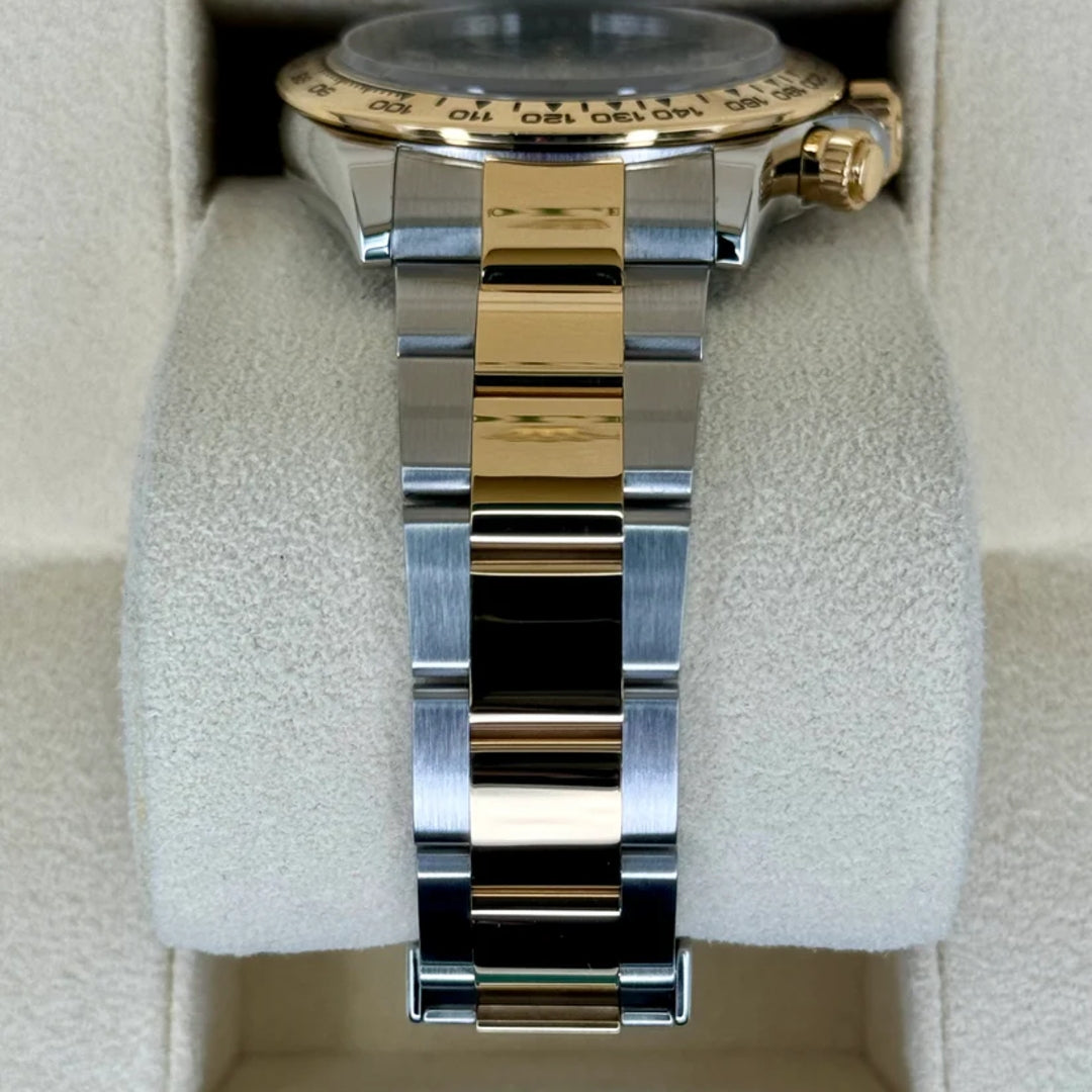 Daytona 40mm Acciaio/oro Quad. Nero