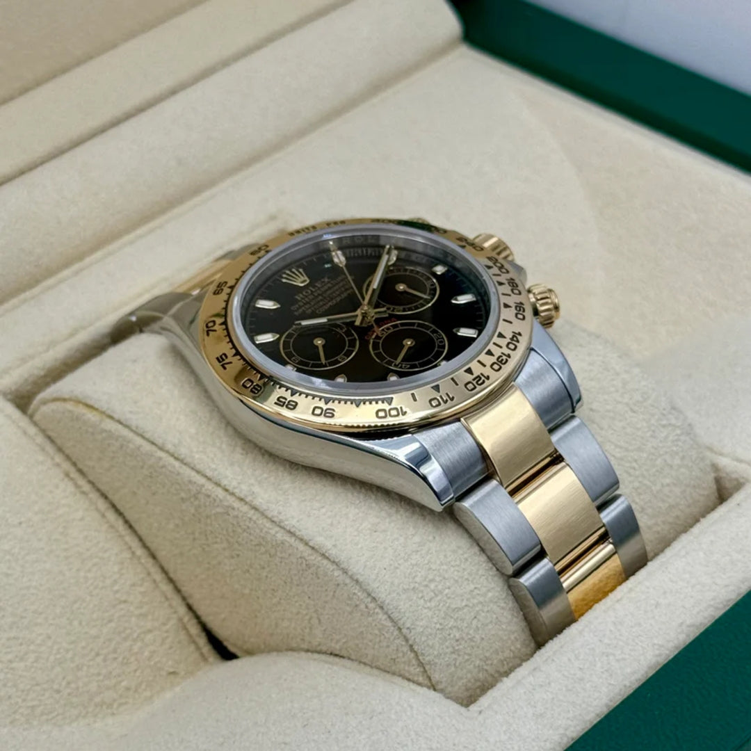 Daytona 40mm Acciaio/oro Quad. Nero