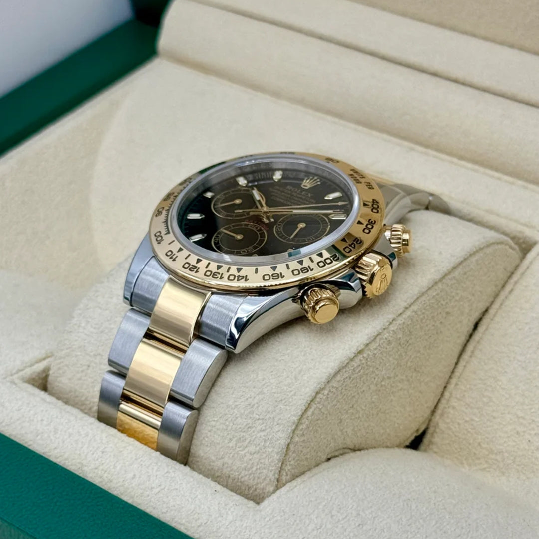 Daytona 40mm Acciaio/oro Quad. Nero