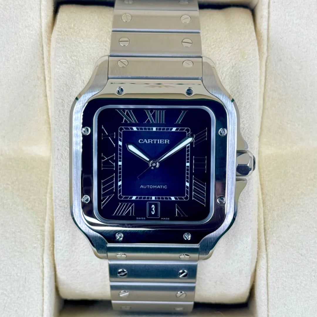Cartier Santos 39 mm blu
