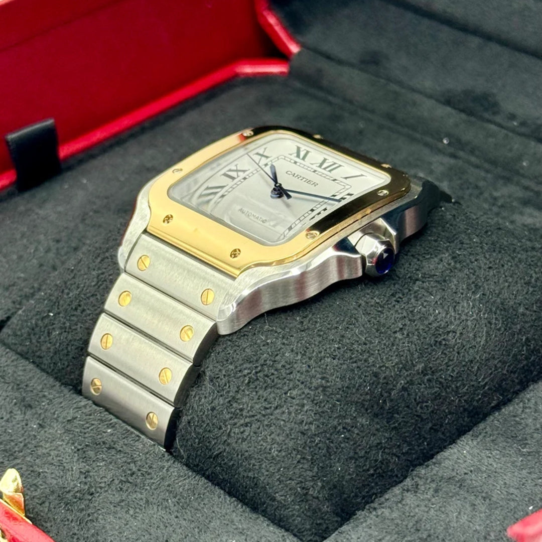 Cartier Santos 39 mm Acciaio oro