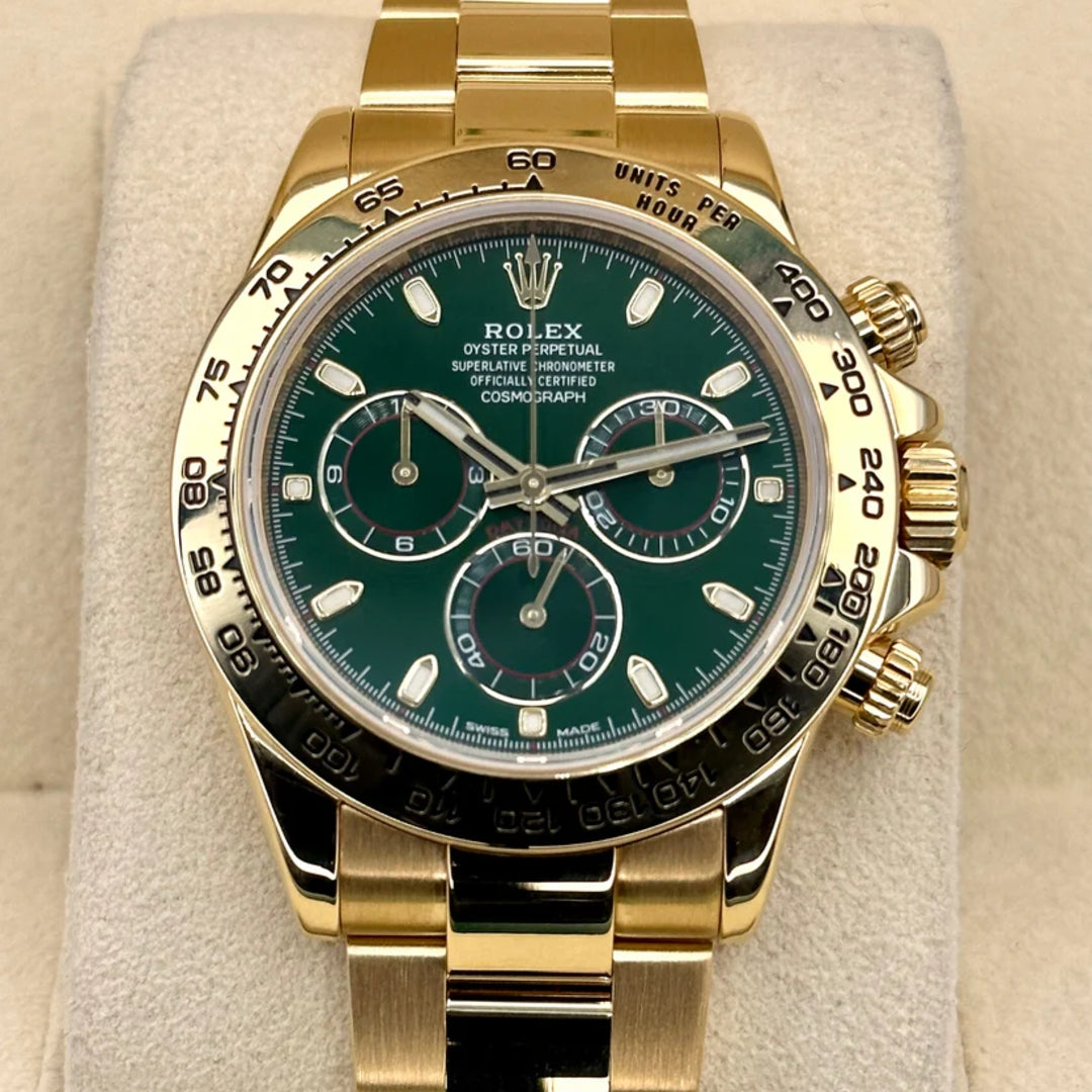 Daytona 40mm Oro Giallo Quad Verde