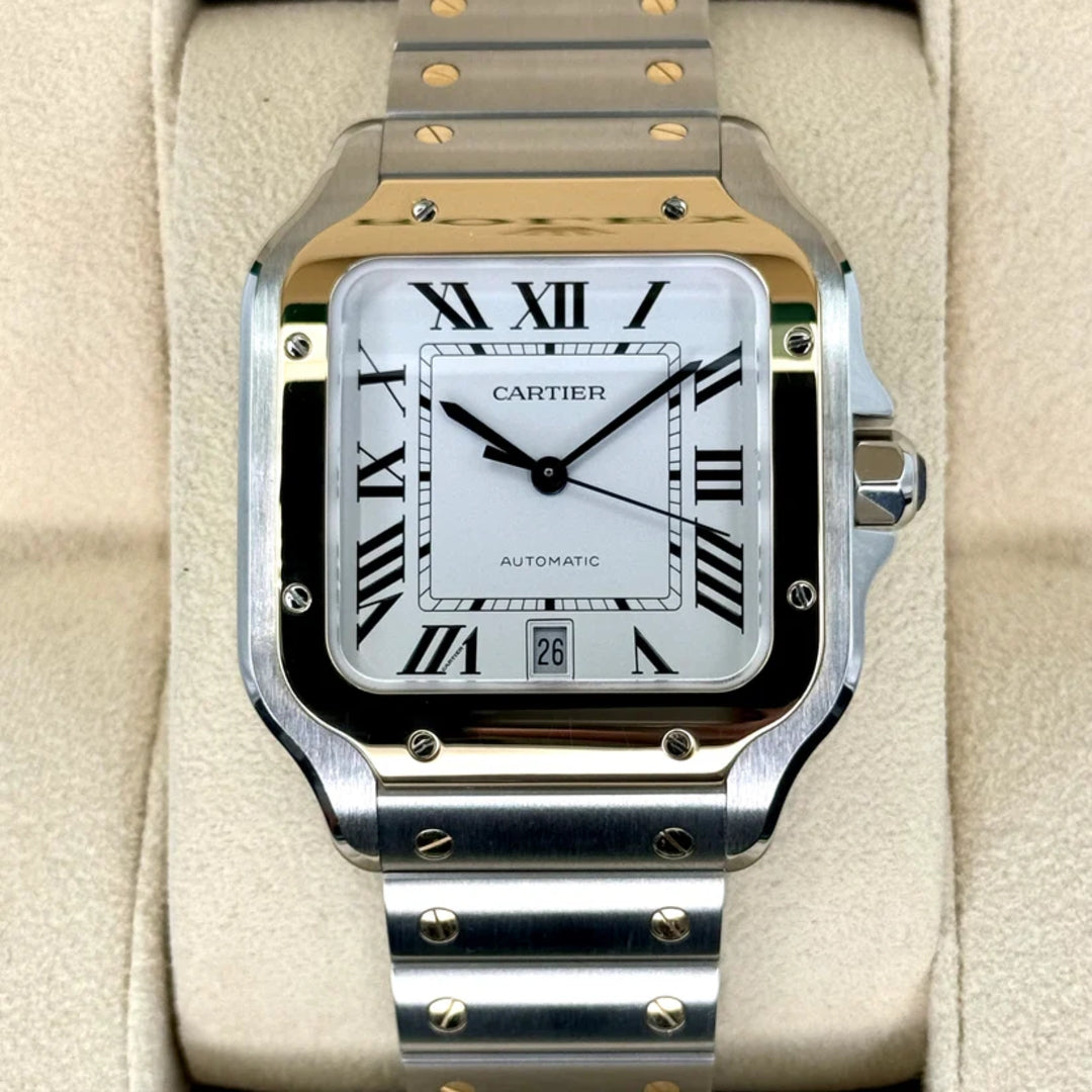 Cartier Santos 39 mm Acciaio oro