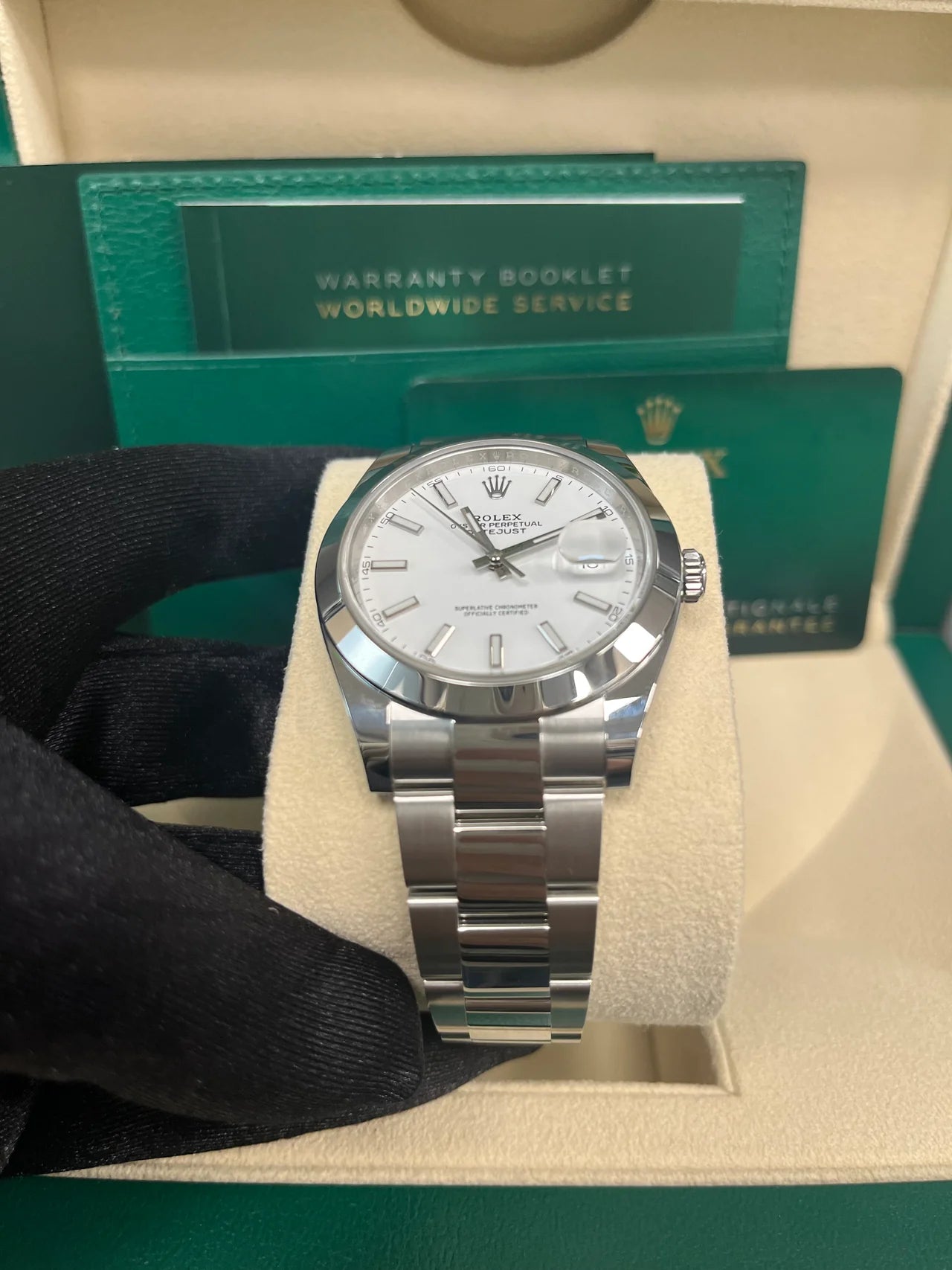 Datejust 41 Bianco Oyster Ghiera Liscia