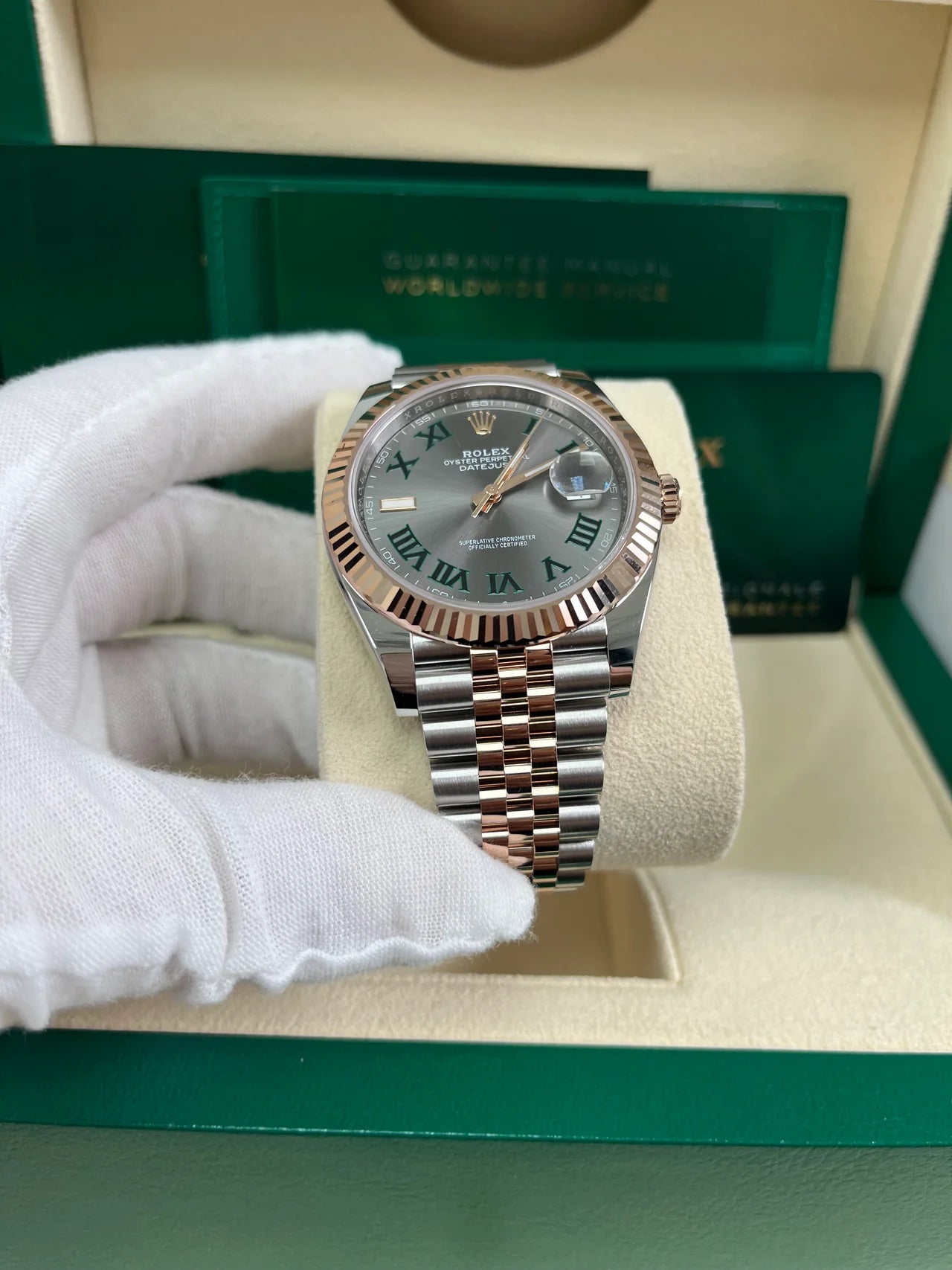 Datejust 41 mm Wimbledon Acciao Oro Rosa Jubilee