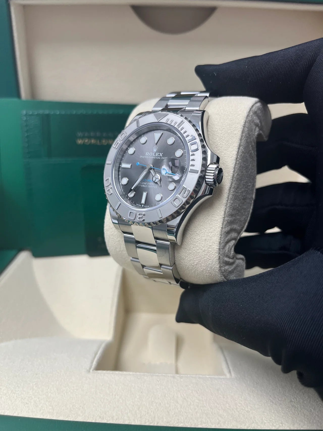 Yatch-master 42 mm Acciaio Quad. Grigio