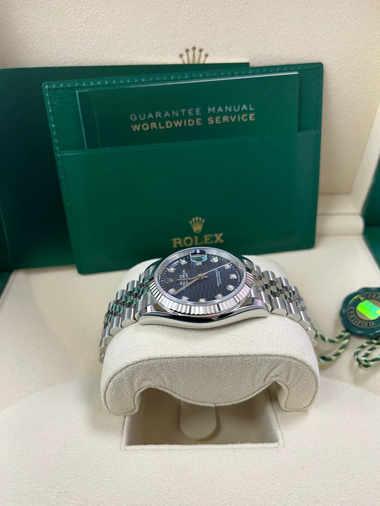 DateJust 36 mm Blu Jubilee Diamanti