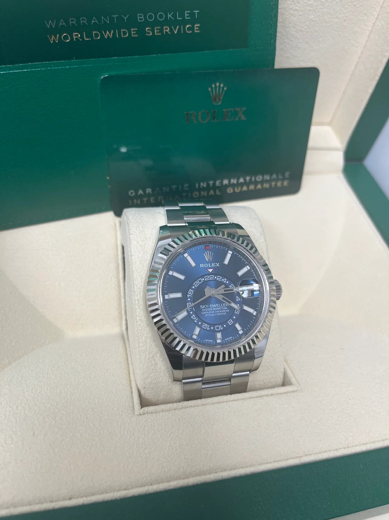 Sky-dweller 42 mm Blu Oyster