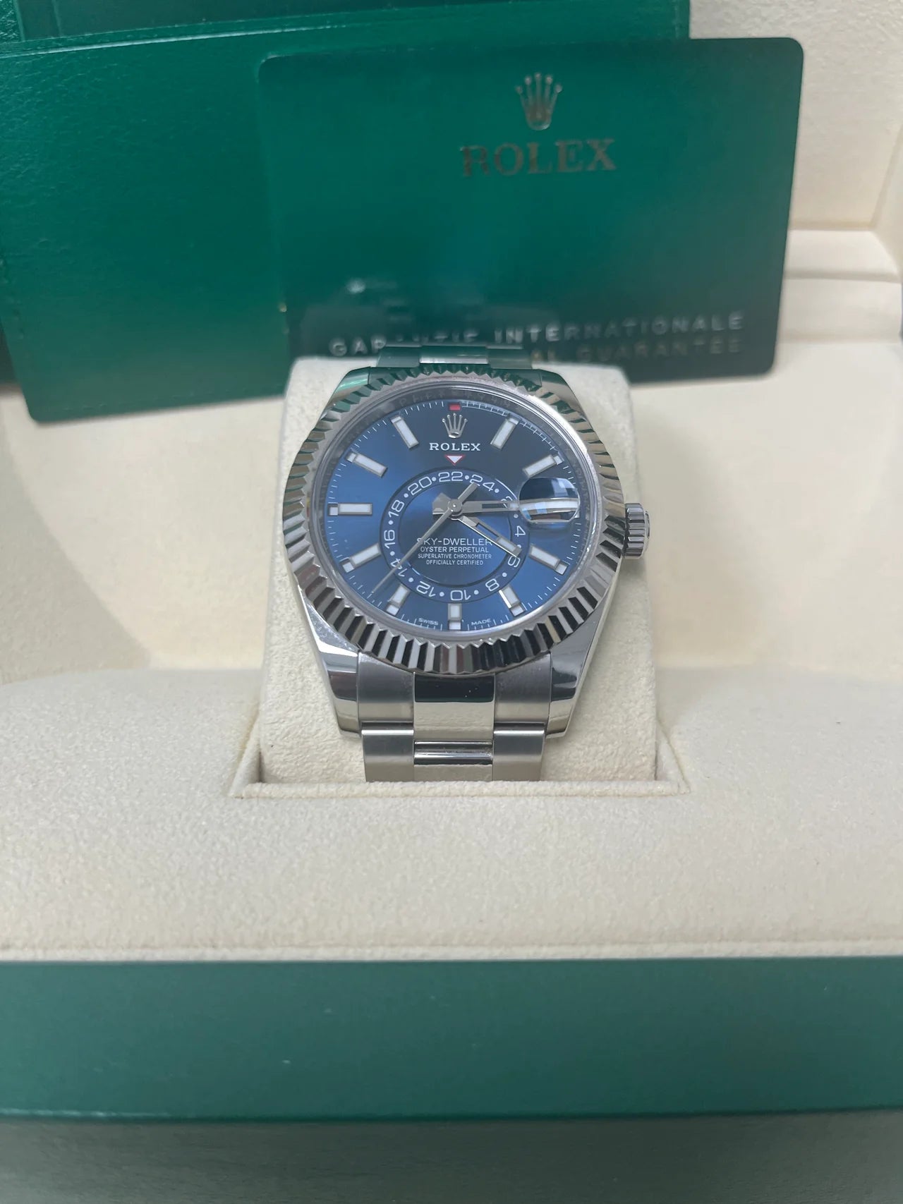 Sky-dweller 42 mm Blu Oyster