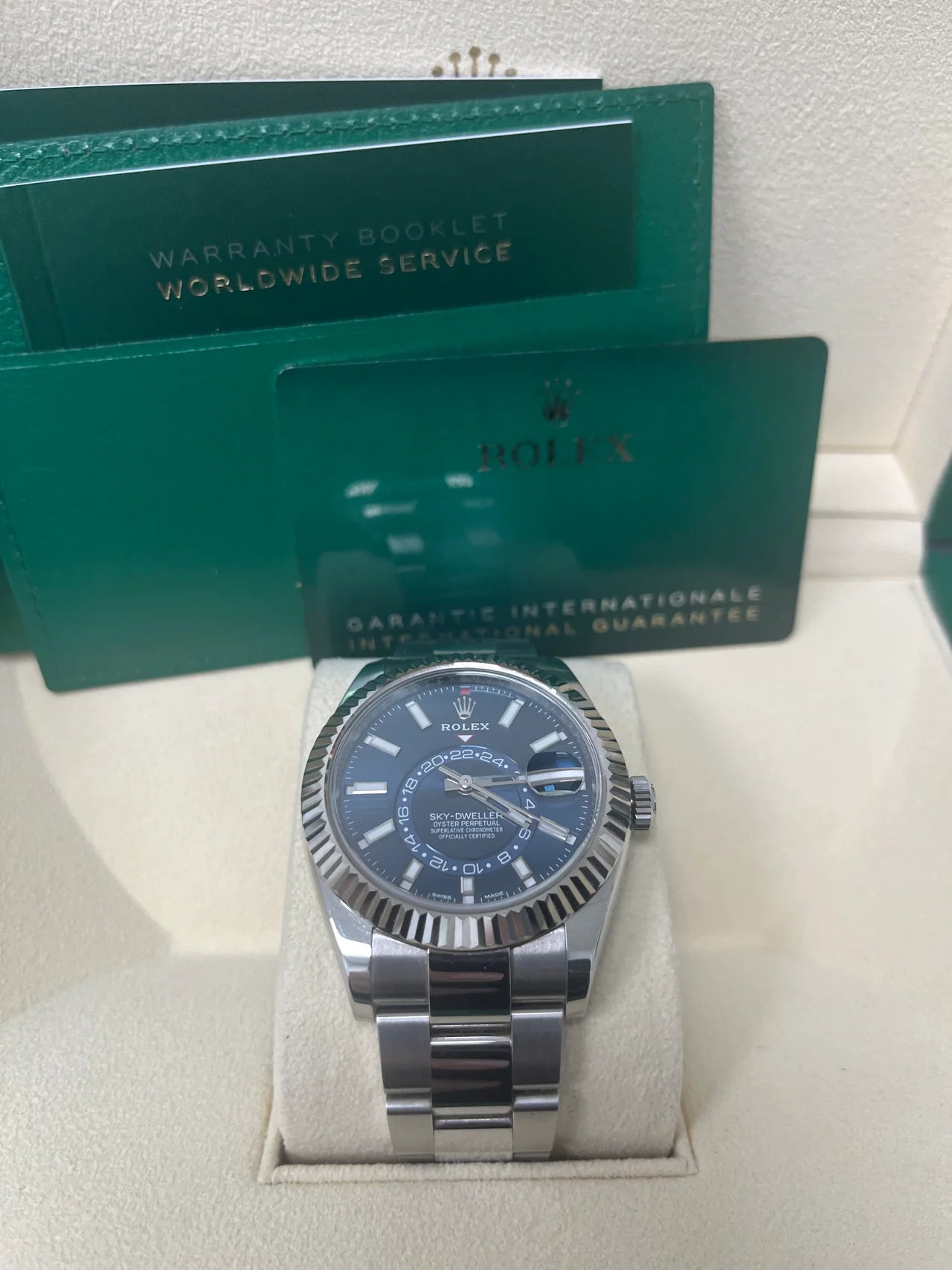 Sky-dweller 42 mm Blu Oyster