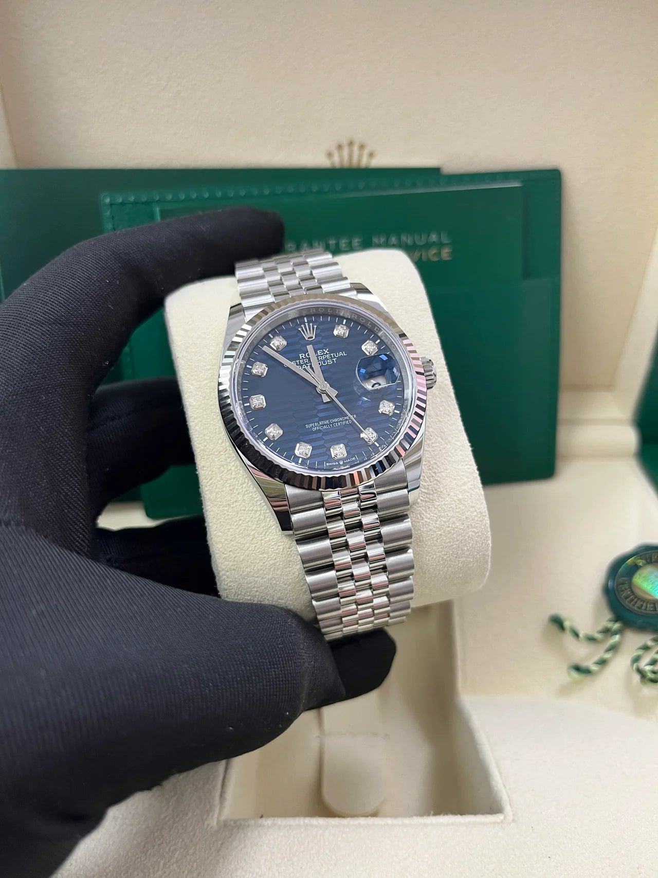 DateJust 36 mm Blu Jubilee Diamanti