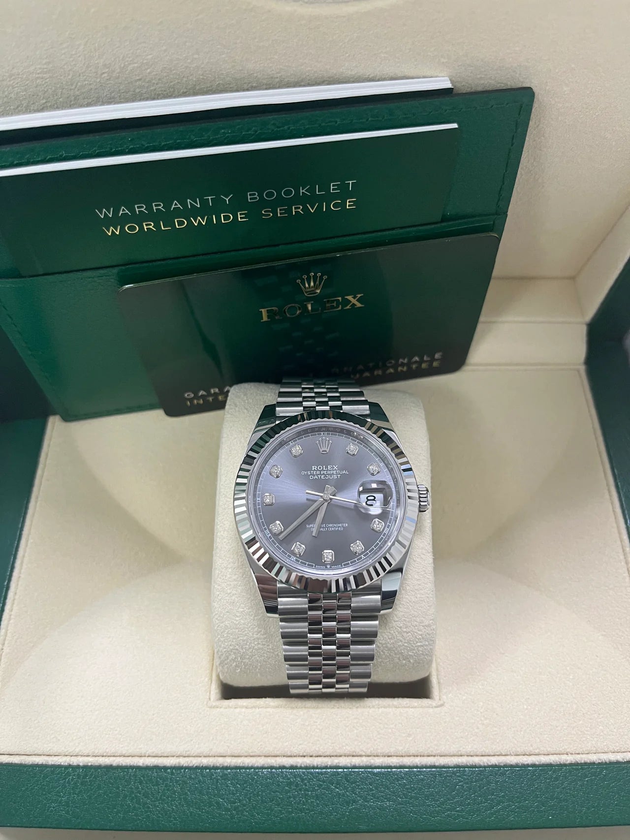 DateJust 41 mm Grigio Jubilee Diamanti