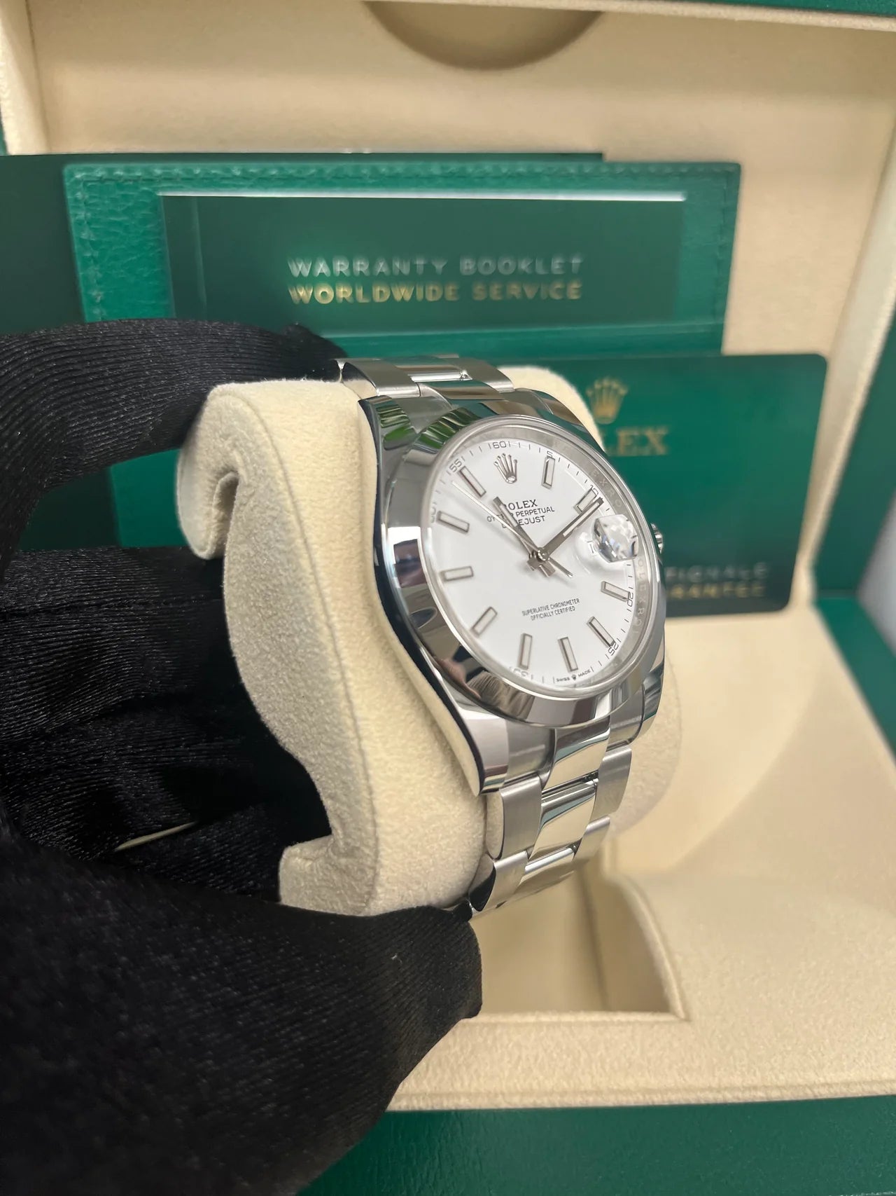 Datejust 41 Bianco Oyster Ghiera Liscia
