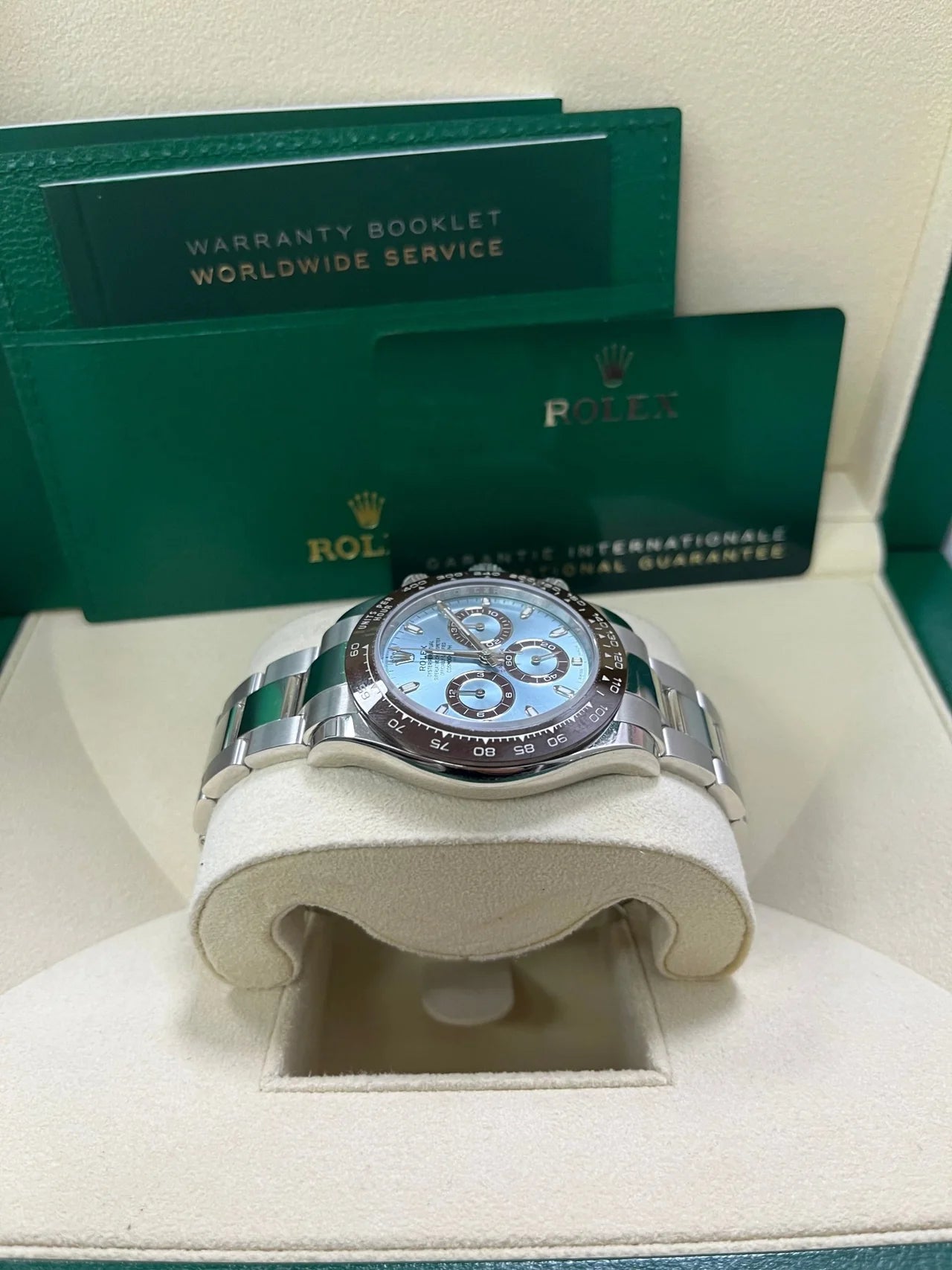 Daytona 40mm Ghiera Ceramica Quad. Azzurru
