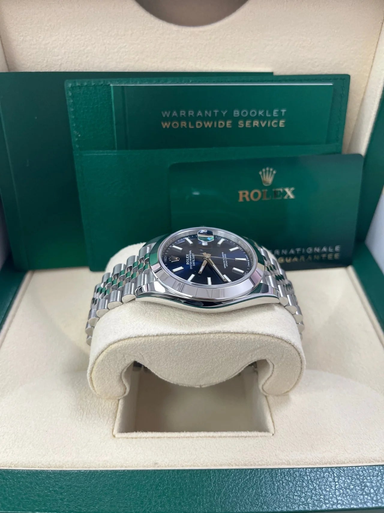 Datejust 41 mm Blu Jubilee Ghiera Liscia