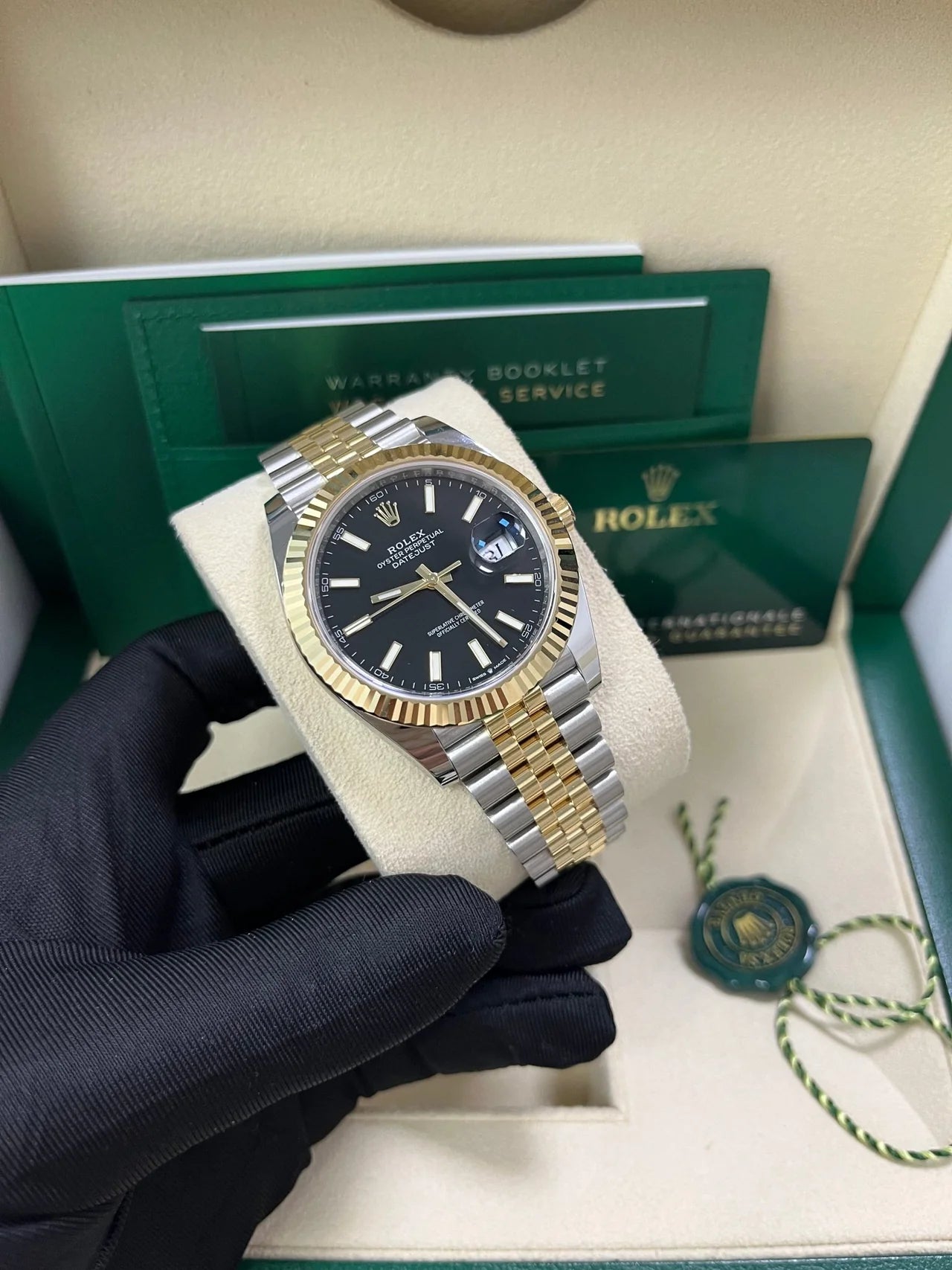 Datejust 41 mm Jubilee Acciaio/oro Quad. Nero