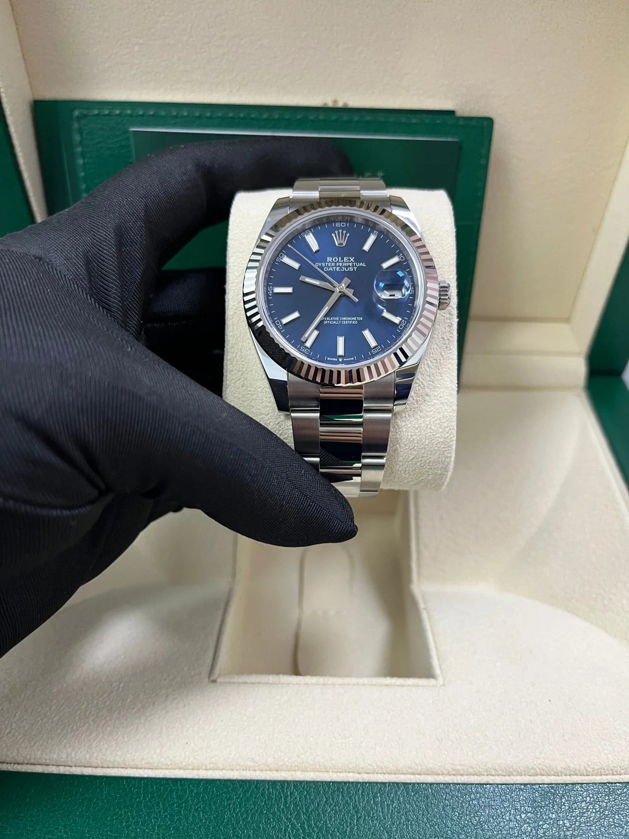 Datejust 41 mm Blu Oyster